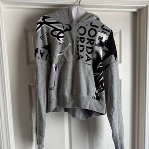 Jordan Gray and Black Graphic Hoodie